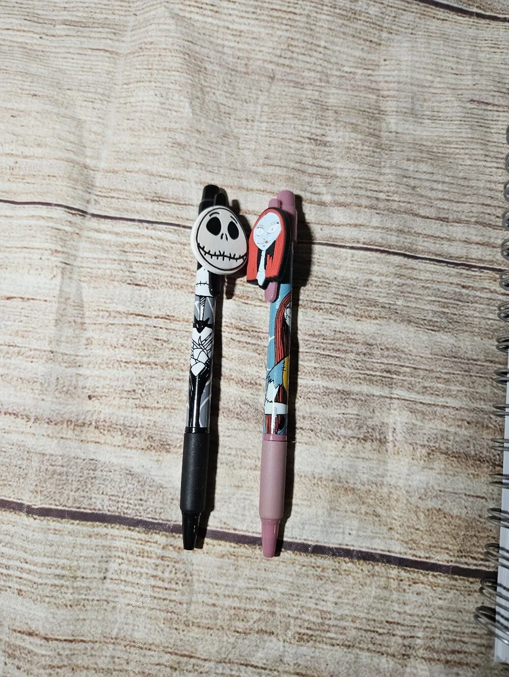 Disney Nightmare Before Christmas spiral journal and jack and sally pens